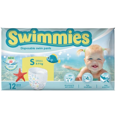 Swimmies plavalne plenice za enkratno uporabo S 4-9 kg 12/1 12 kos Cene
