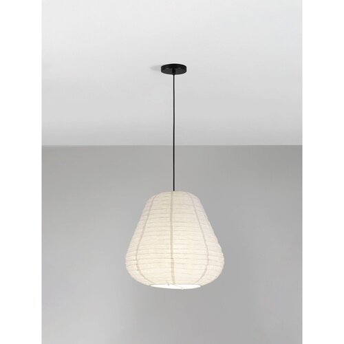 Nova Luce Bela lanena viseča svetilka &amp;oslash; 50 cm Linnet &amp;ndash; Slike