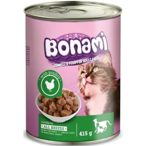 BONAMI Hrana za mačke v konzervi Bonami (415 g, perutnina)