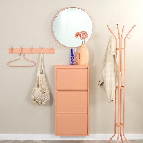 Spinder Design Rožnato-oranžen kovinski stenski obe&amp;scaron;alnik Fusion &amp;ndash; Slike