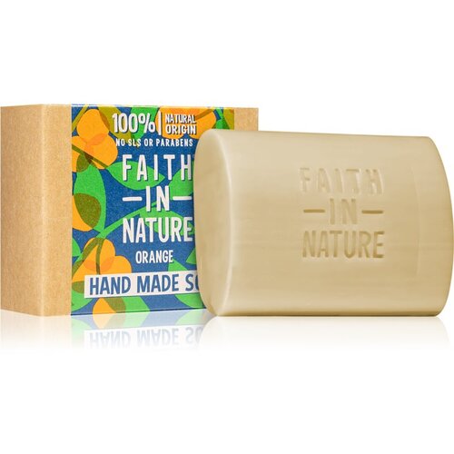 FAITH IN NATURE Hand Made Soap Orange naravno trdo milo 100 g Slike