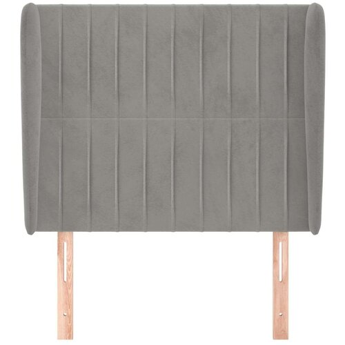  Uzglavlje s u&amp;scaron;ima svjetlosivo 93x23x118/128 cm bar&amp;scaron;unasto Slike