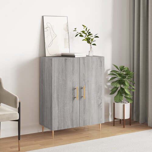 vidaXL Komoda siva sonoma 69,5x34x90 cm inženirski les Cene