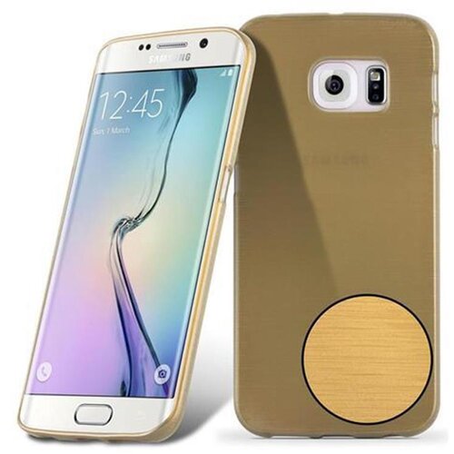 Cadorabo Ohi&amp;scaron;je, združljiv s Samsungom v zlatu - za&amp;scaron;čitni pokrov, narejen iz fleksibilnega silikona TPU v bru&amp;scaron;enem dizajnu, (20569515) Slike