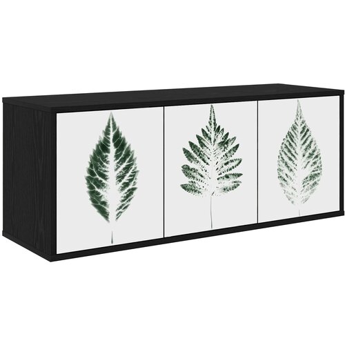  ormar za montažu na zid HANAU 102 x 33 x 40 cm Crni hrast Slike