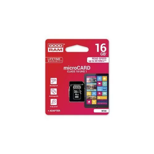 Goodram MicroSD spominska kartica 16GB CLASS 10 UHS I z adapterjem