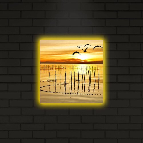 Wallity Slika sa LED osvetljenjem 2828DACT-5, 28x28 cm Cene