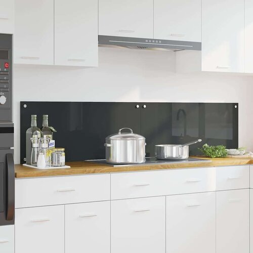 vidaXL Zaščita za kuhinjo 2 pcs Temno siva 90 x 40 cm kaljeno steklo Cene