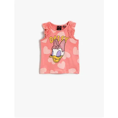 Koton Daisy Duck Licensed Printed Sleeveless T-Shirt Cotton