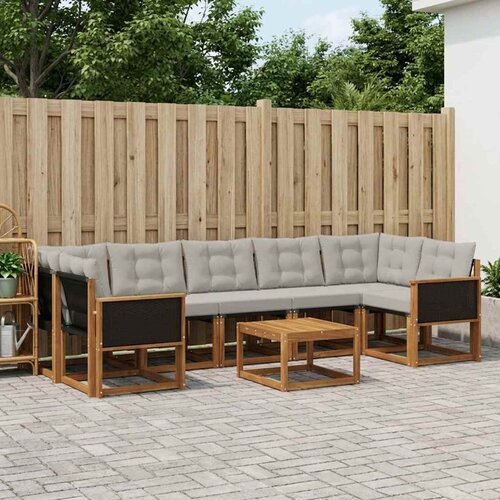  Set vanjskih sofa 8 kom. Prirodna i svjetlosiva Cijene