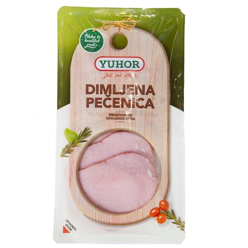 YUHOR D.O.O. Dimljena svinj.pecenica slajs 100g Yuhor Cene