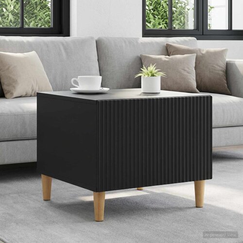 Kava Stol s ladicama Crna 49 x 50 x 40 cm Konstruirano drvo Slike