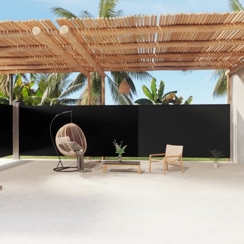 vidaXL Uvlačiva bočna tenda crna 200 x 1200 cm Cijene