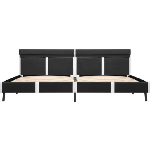  Posteljni okvir LED sivo umetno usnje 180x200 cm Slike