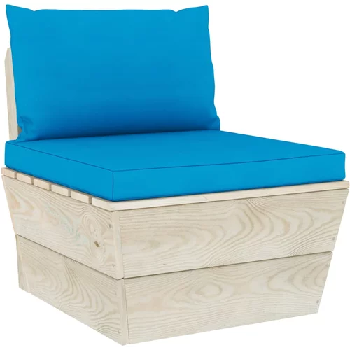 vidaXL Blazine za kavč iz palet 2 kosa svetlo modro blago