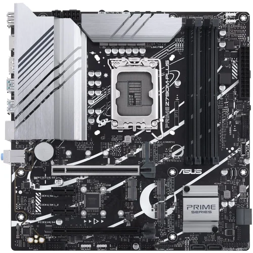 Asus PRIME Z790M-PLUS LGA1700 mATX MB – Intel Z790 4xDIMM DDR5 3xM.2 4xSATA PCIe 5.0