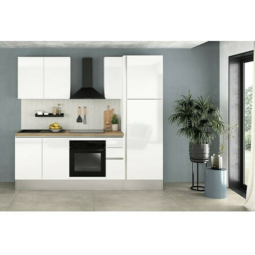Marinelli Cucine Kuhinjski komplet Giannna (Širina: 245 cm, Bijele boje, Desni graničnik, S električnim uređajima) Cijene