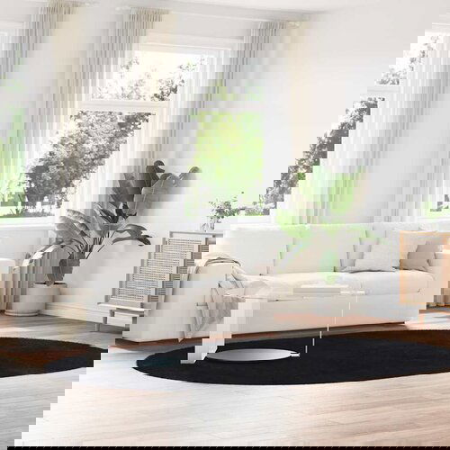 vidaXL Košata preproga črna 300x200 cm poliester Cene