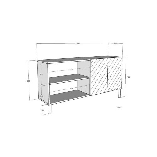Hanah home komoda tuna 180 sapphire oak white gold Cene