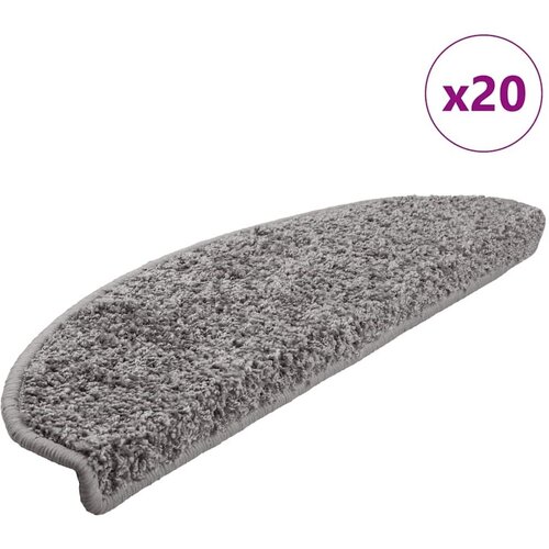  Prostirke za stepenice 20 kom 65x21x4 cm sive poluokrugle velike - Siva 65 x 21 x 4 cm 20 Siva Cijene
