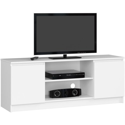 AKORD RTV kabinet 140 cm 2D 1P BELE, (21713925) Cene