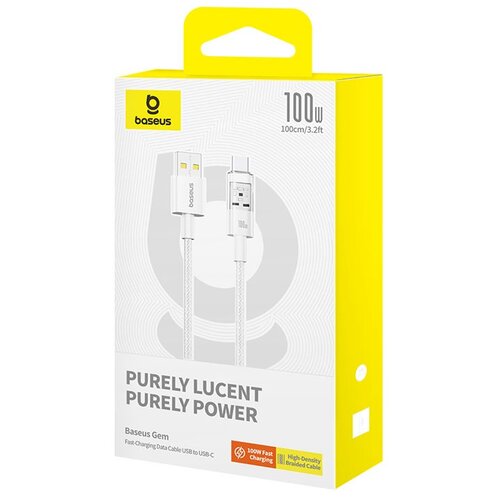 Baseus Gem USB A to USB C fast charging cable 1 m 100 W White Cijene