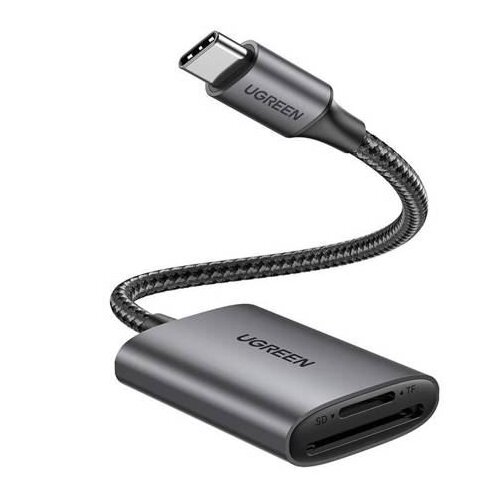 Ugreen 80888 čitač kartica USB 3.2 Gen 1 (3.1 Gen 1) Type-C Crno, Metalno Slike
