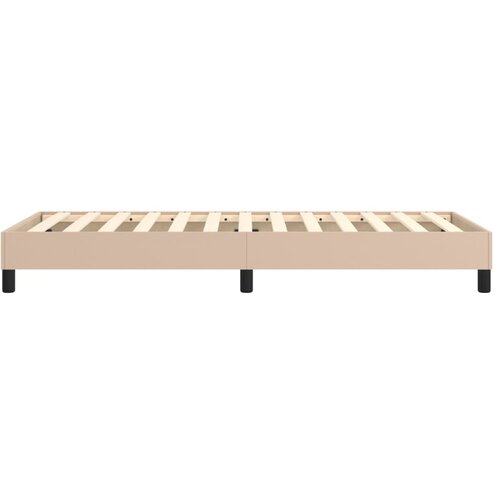  Okvir za krevet s oprugom boja cappuccina 100x200 cm umjetna koža Slike