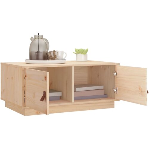  Stolić za kavu 80 x 50 x 35 cm od masivne borovine Slike