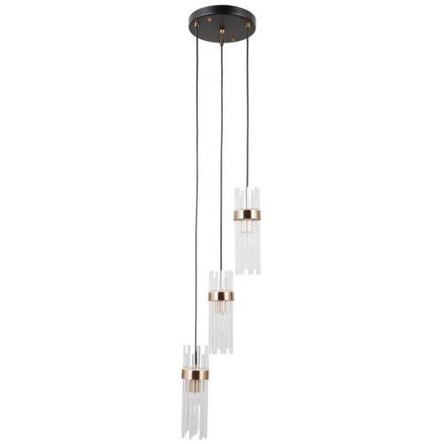  ITALUX PND-40760-3-BK-HBR - Viseći luster na sajli TARASO 3xE14/40W/230V crna/zlatna Cene