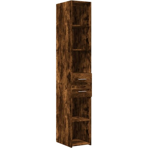 Maison Chic Visoka omara - Komoda - Predalnik dimljeni hrast 30x42,5x185 cm inženirski les, (21720330) Cene