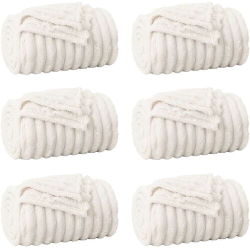 Pokrivači za bacanje 6 pcs Krema 200 x 150 cm Runo Slike