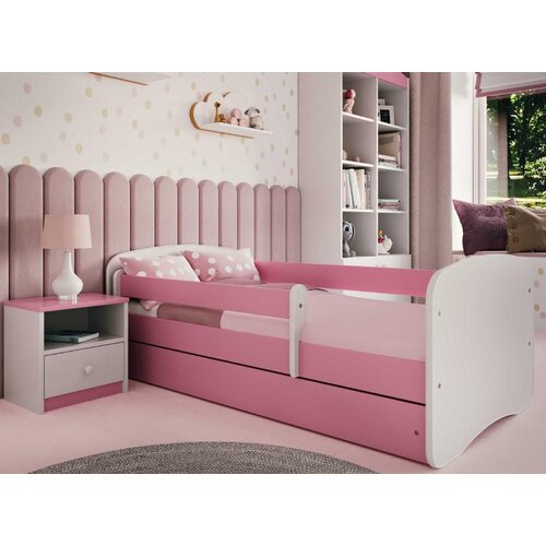  dječji krevet Perfetto s ladicom - rozi - 160x80cm Slike
