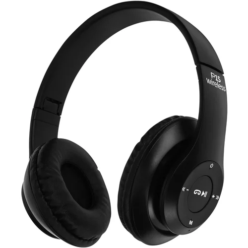 AVIZAR P15 Bluetooth avdio slušalke - Funkcija kompleta za prostorocno telefoniranje, zložljive - crne, (20731554)