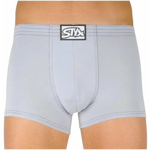 STYX Men's boxers classic rubber light gray (Q1067)