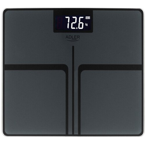 Adler Bathroom scale AD 8194s STRIPES rechargeable USB-C Black Cijene