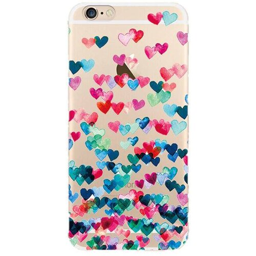  Ovitek za iPhone X/XS | Prozoren, pisani srčki Cene