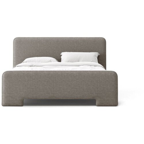 Micadoni Sivi tapecirani bračni krevet s podnicom 140x200 cm Eda &amp;ndash; Slike