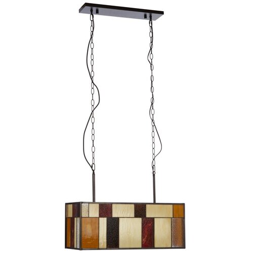 Premier Housewares Metalna viseća svjetiljka sa staklenim sjenilom Waldorf &amp;ndash; Slike