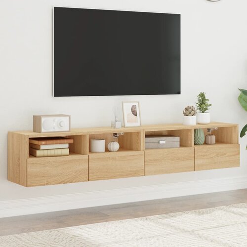  Zidni TV ormarići 2 kom boja hrasta 80 x 30 x 30 cm drveni Cene