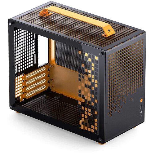 JONSPLUS Computer Case MATX Handle Case Z20 - Black-Orange Slike