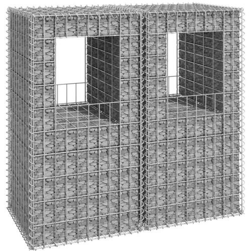  Gabionske stupne ko&scaron;are 2 kom 50 x 50 x 100 cm željezne Cijene