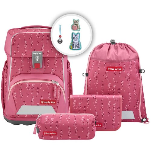 Step by Step &Scaron;olska torba BASIS, Pink Bubbles &ndash; 4-delni komplet Cene