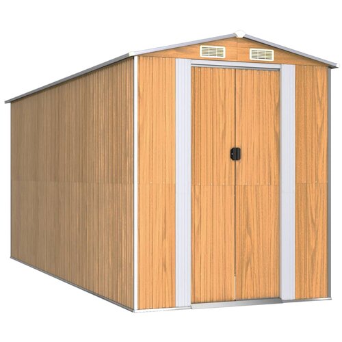 vidaXL Vrtno spremi&scaron;te svjetlosmeđe 192x440x223 cm pocinčani čelik Cijene