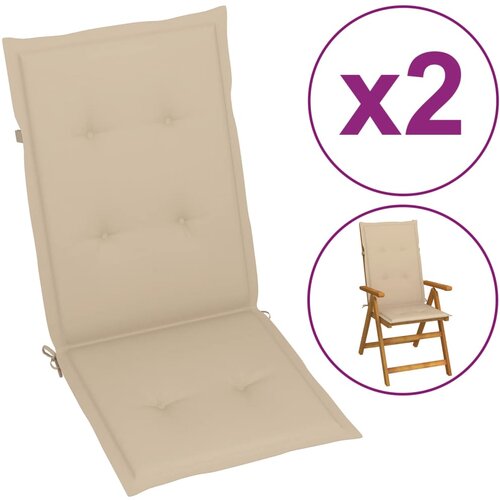 vidaXL Blazine za vrtne stole 2 kosa bež 120x50x3 cm Cene