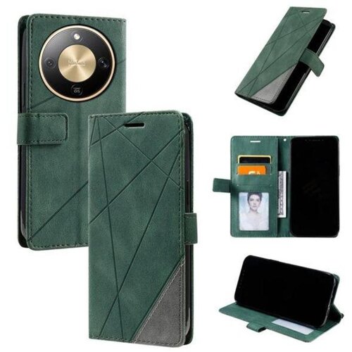 Chameleon Preklopna torbica (WLGO-Lines) za Honor Magic8 Lite, zelena Cene