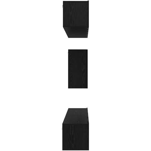  Set TV komoda s ladicama 6 pcs Crni hrast Konstruirano drvo Slike
