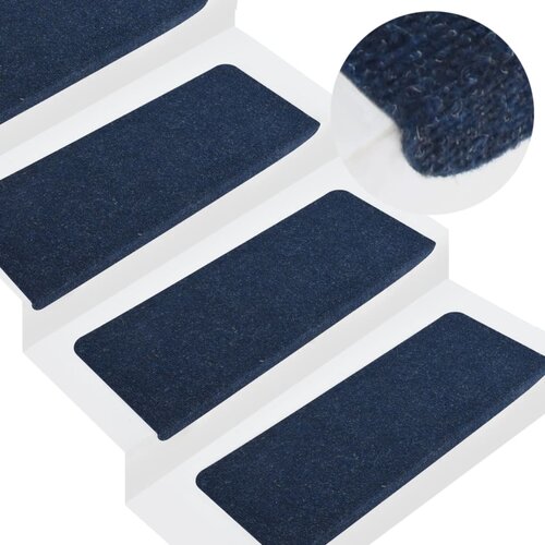 vidaXL Samolepilne preproge za stopnice 15 kosov 65x28 cm modre Cene