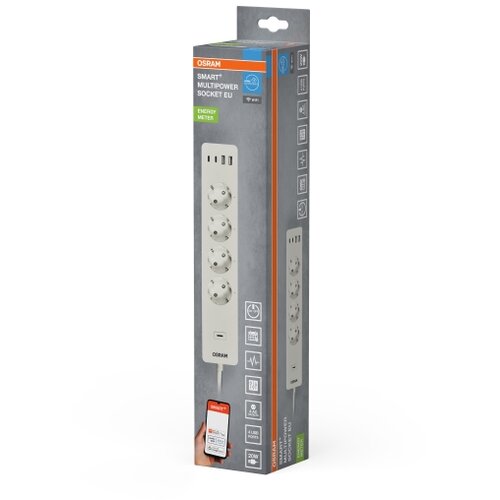 Osram Produžni kabl SMART+ 4Z tip F + 2xUSB-A + 2xUSB-C Wi-Fi Slike