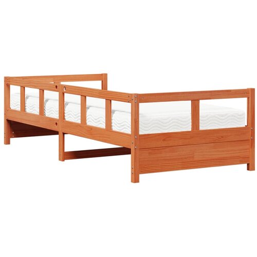  Dnevni krevet s madracem vo&amp;scaron;tano smeđi 90x200 cm od borovine Slike